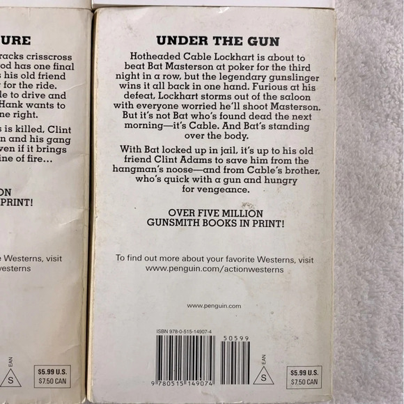 Vintage The Gunsmith All Action Western Romance Novel x4 - Picture 11 of 14
